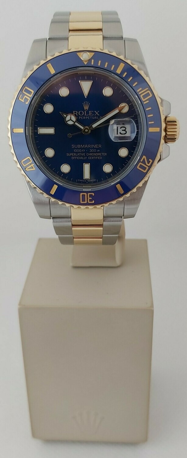 Rolex Submariner 116613LB - 2014 - Full Set - 2020 Rolex Service