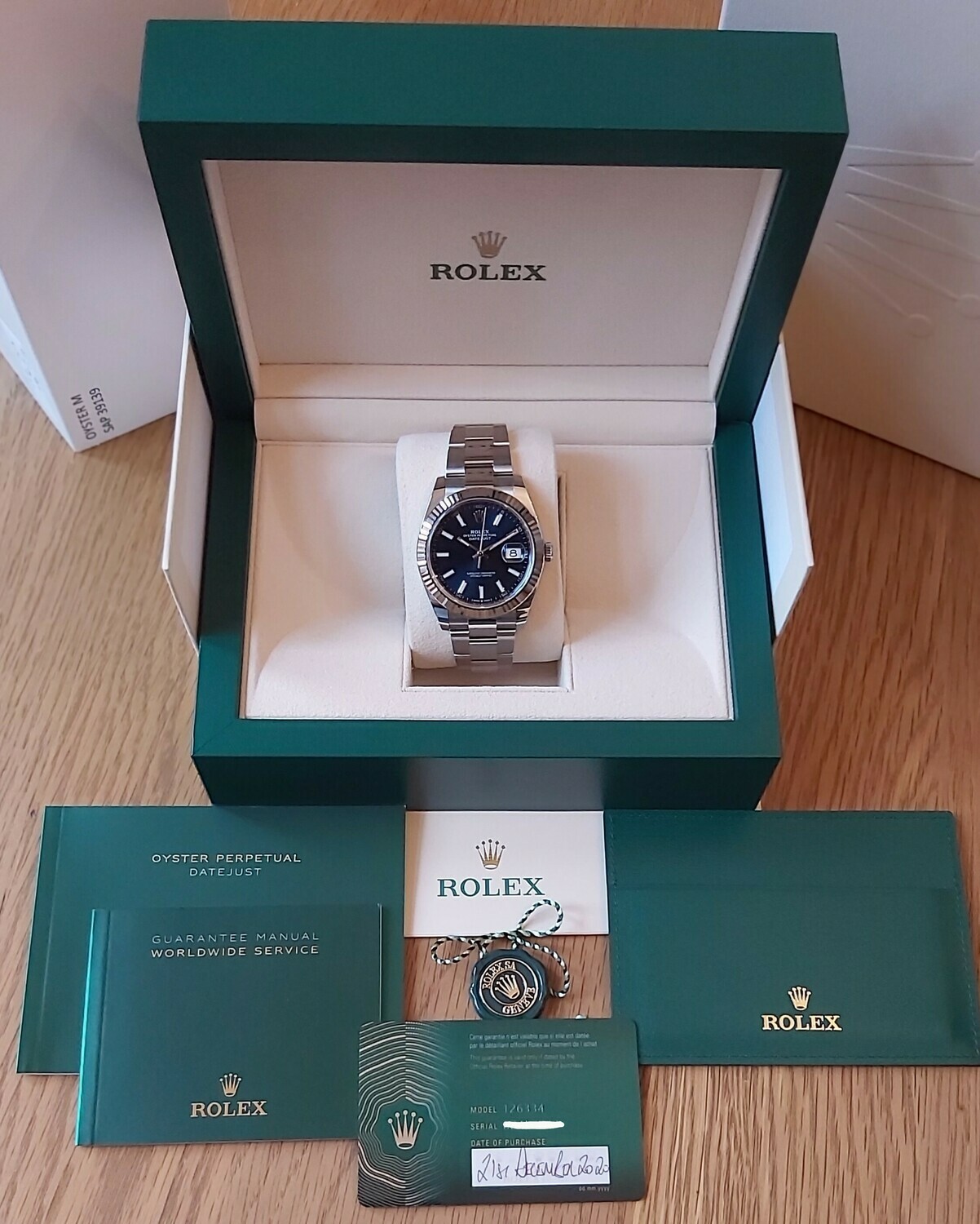 Rolex Datejust 126334 - 41mm Blue Dial - Full Set Dec 2020