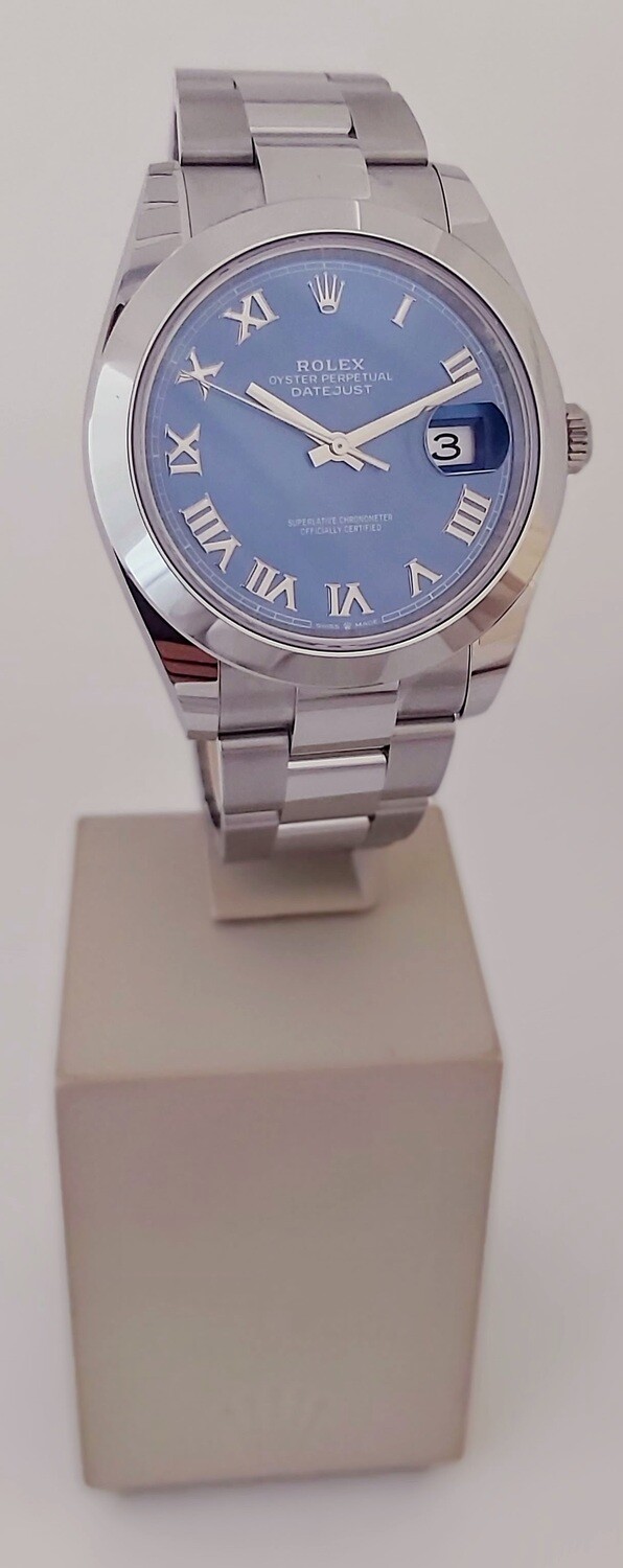 Rolex Datejust 126300 - 41mm Azzuro Blue Dial - Full Set 2021 - New &amp; Unworn