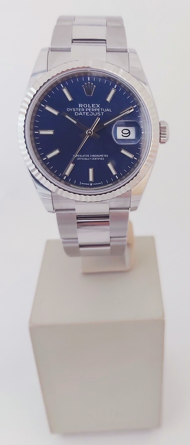 Rolex Datejust 126234 - 36mm Blue Dial - Full 2021 - New &amp; Unworn