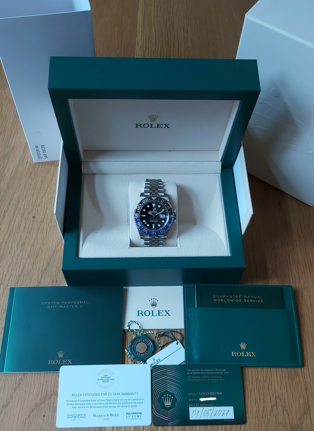 Rolex GMT Master II 126710BLNR - BATGIRL - 2021 New &amp; Unworn