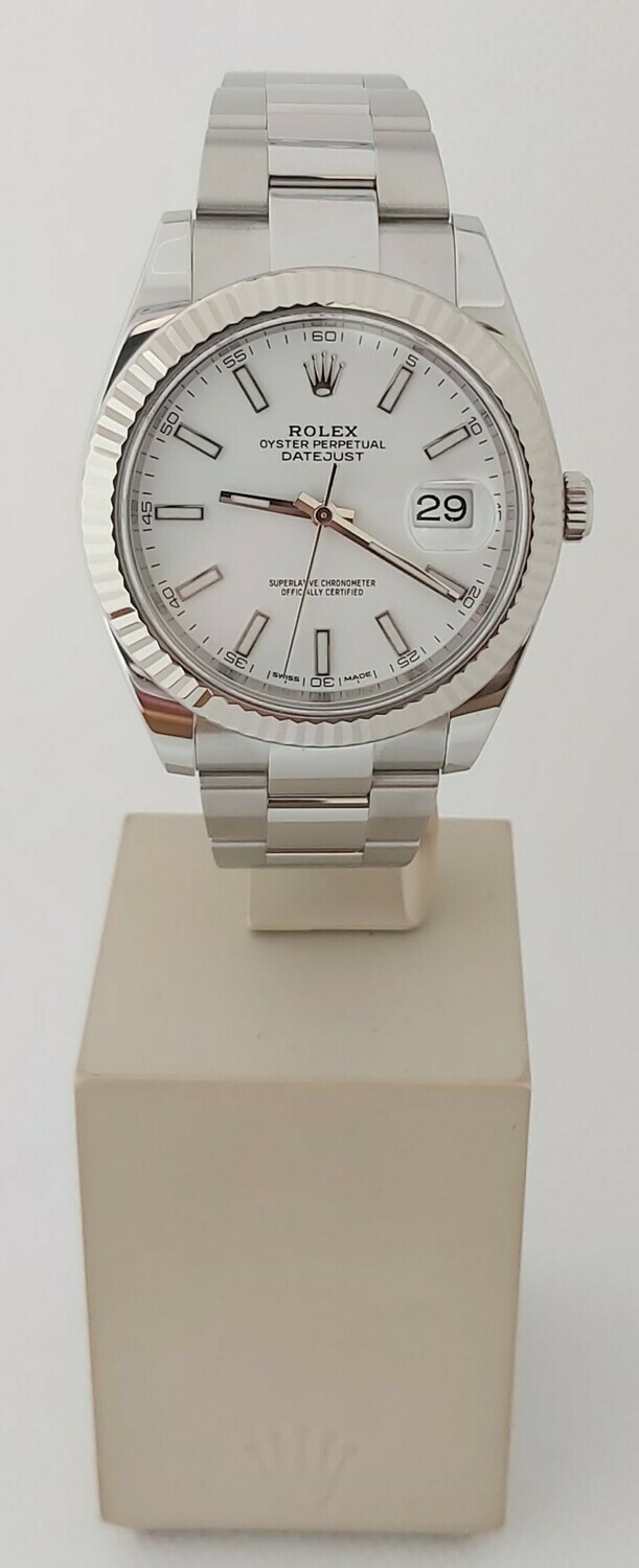 Rolex Datejust 126334 41mm - White Dial, 2019, Full Set, Exceptional condition