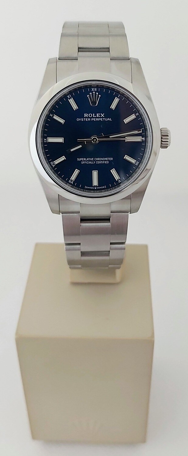 Rolex Oyster Perpetual 124200 - 34mm Blue - 2021 New &amp; Unworn