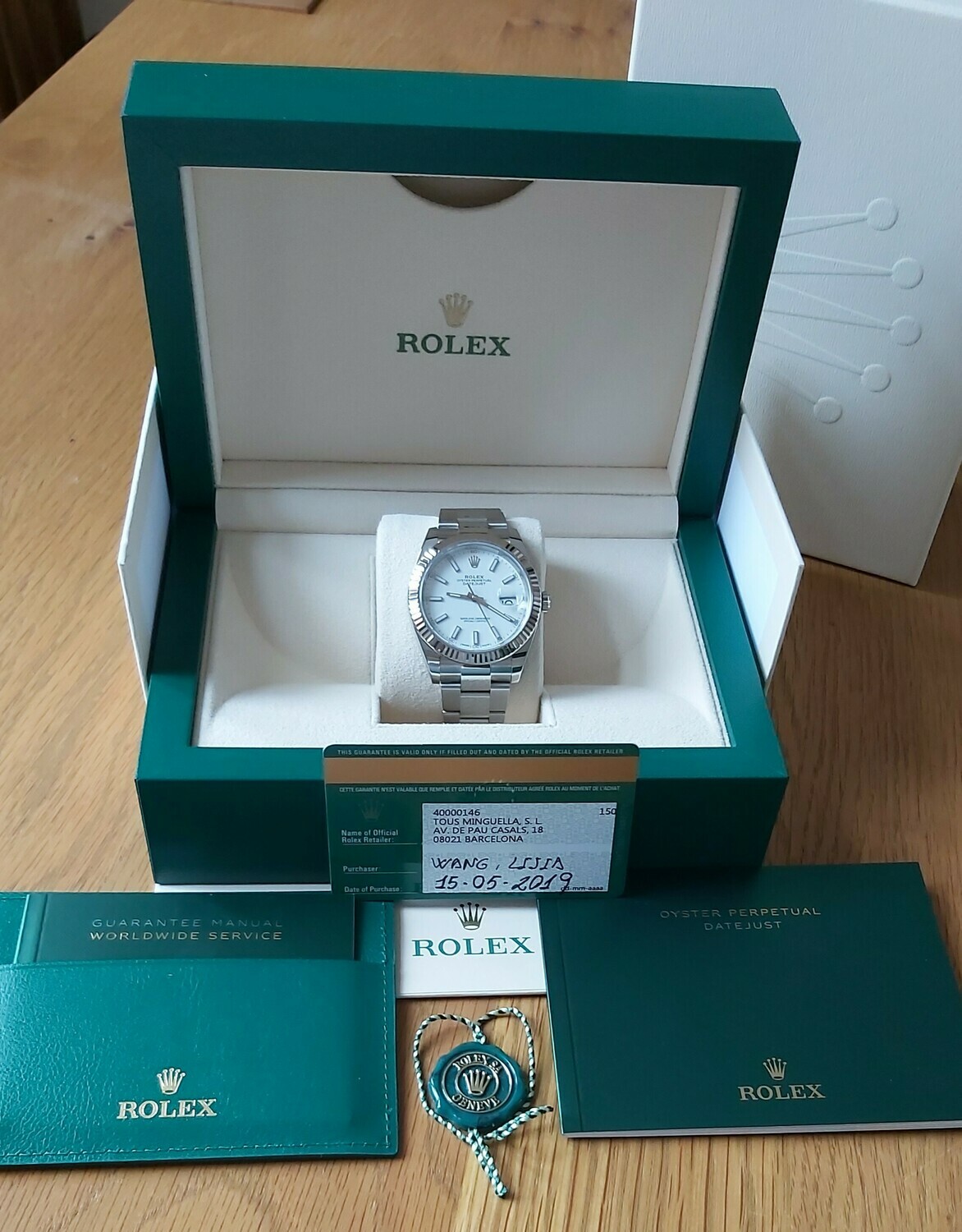 Rolex Datejust 126334 41mm - White Dial, 2019, Full Set, Exceptional condition