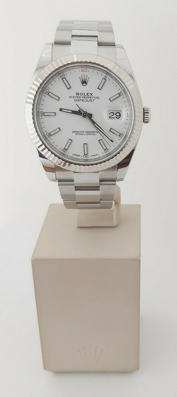 Rolex Datejust 126334 41mm - White Dial, 2019, Full Set, Exceptional condition