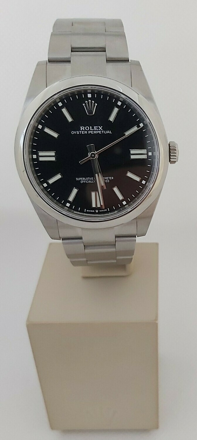 Rolex Oyster Perpetual 41 - Black Dial - 2021 Unworn Full Set