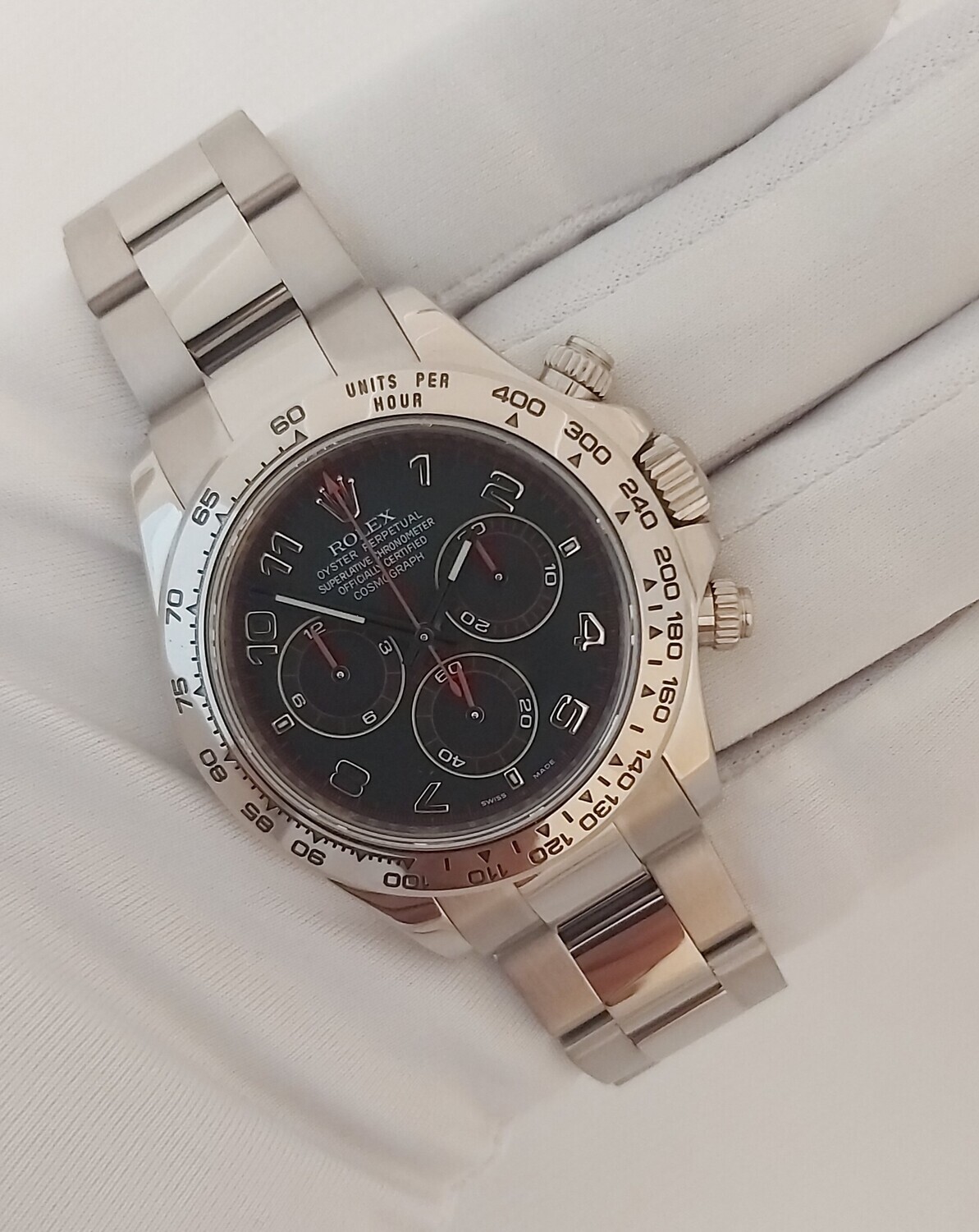 Rolex Daytona 116509 2017 White Gold - Racing Dial - Box &amp; Papers