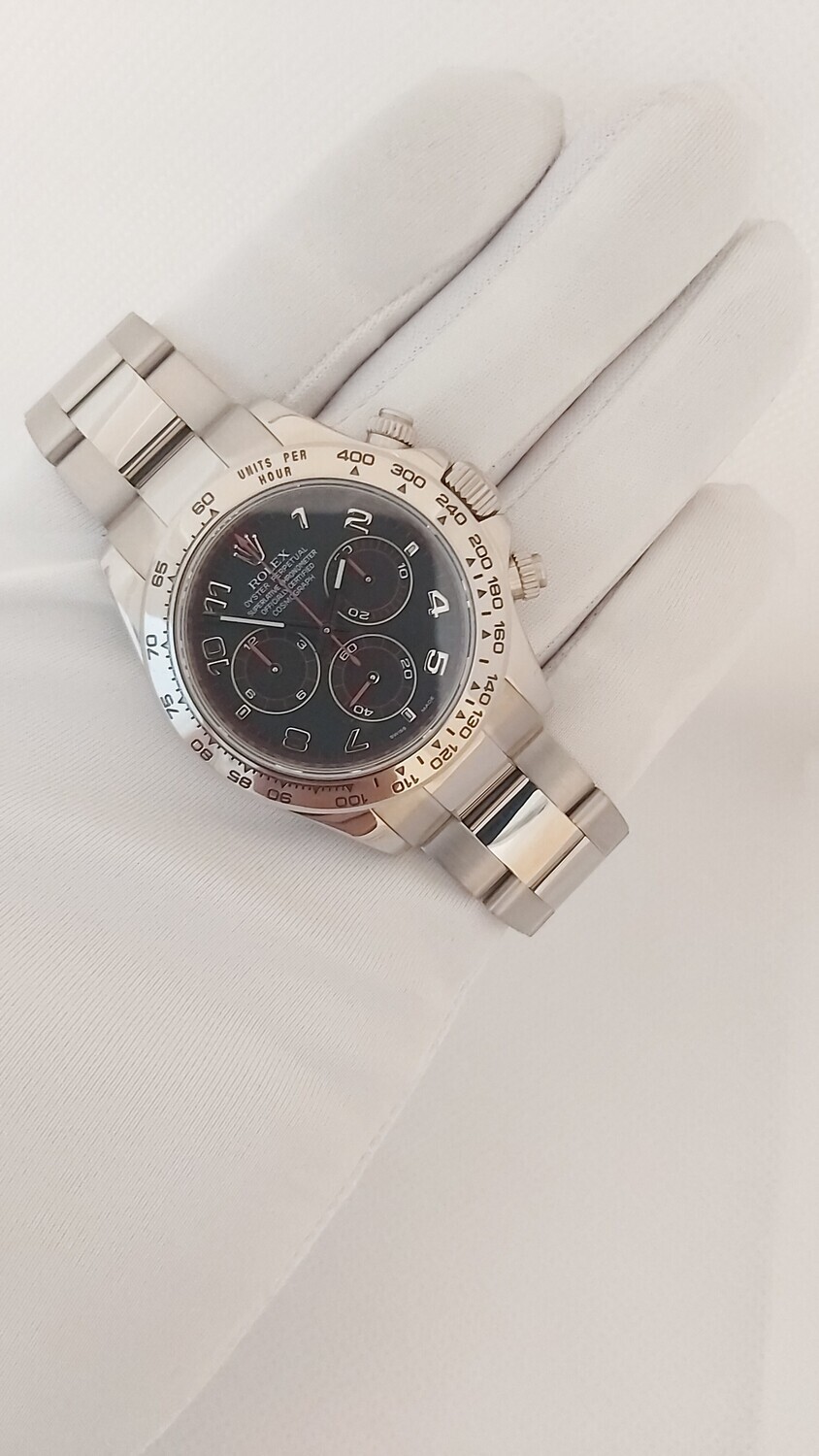 Rolex Daytona 116509 2017 White Gold - Racing Dial - Box &amp; Papers