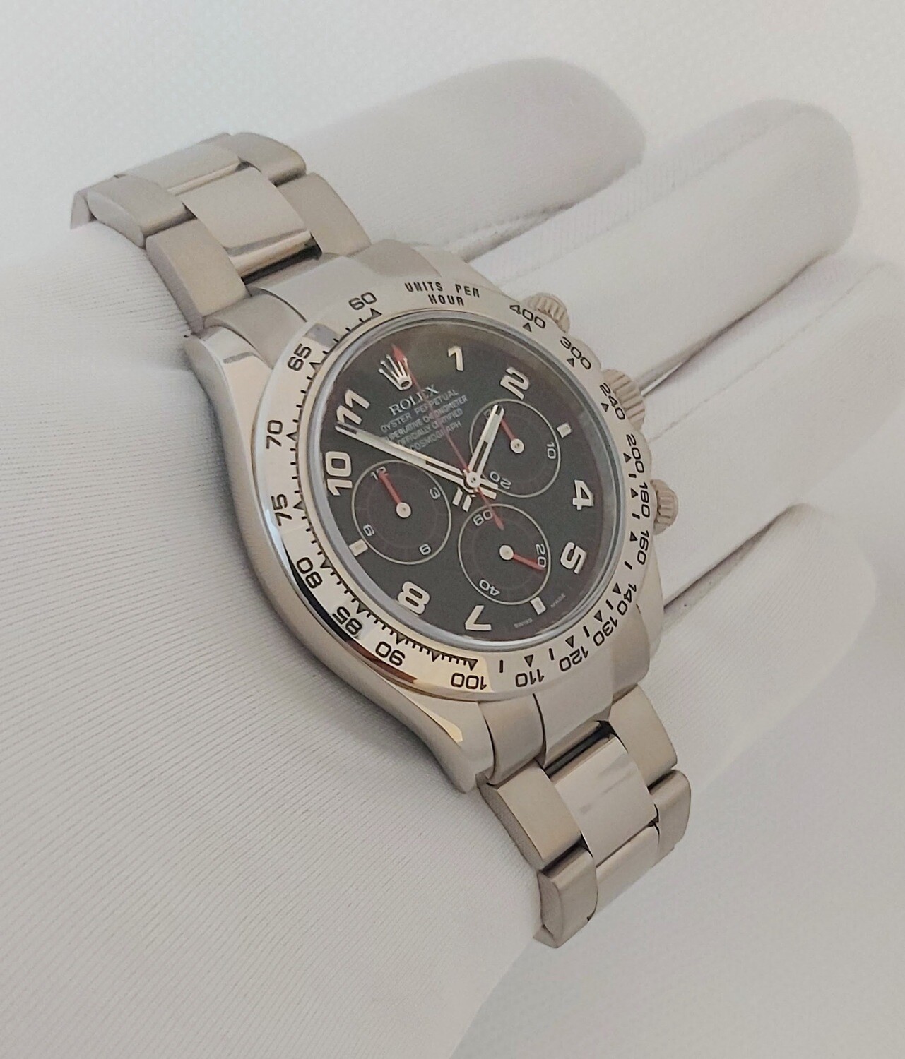 Rolex Daytona 116509 2017 White Gold - Racing Dial - Box &amp; Papers