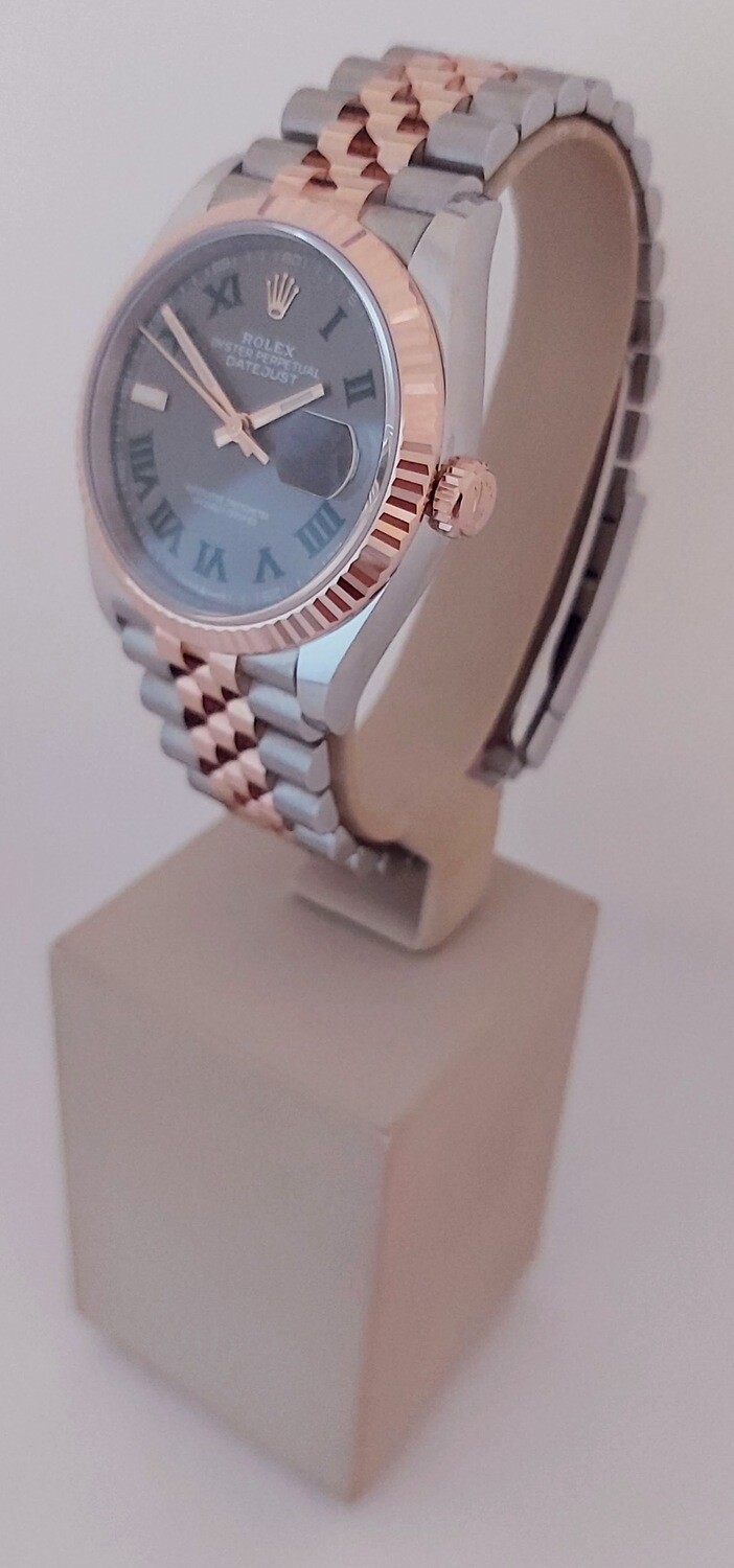 Rolex Datejust 36mm 126231 Steel/Everose - Wimbledon dial - New/Unworn 2021