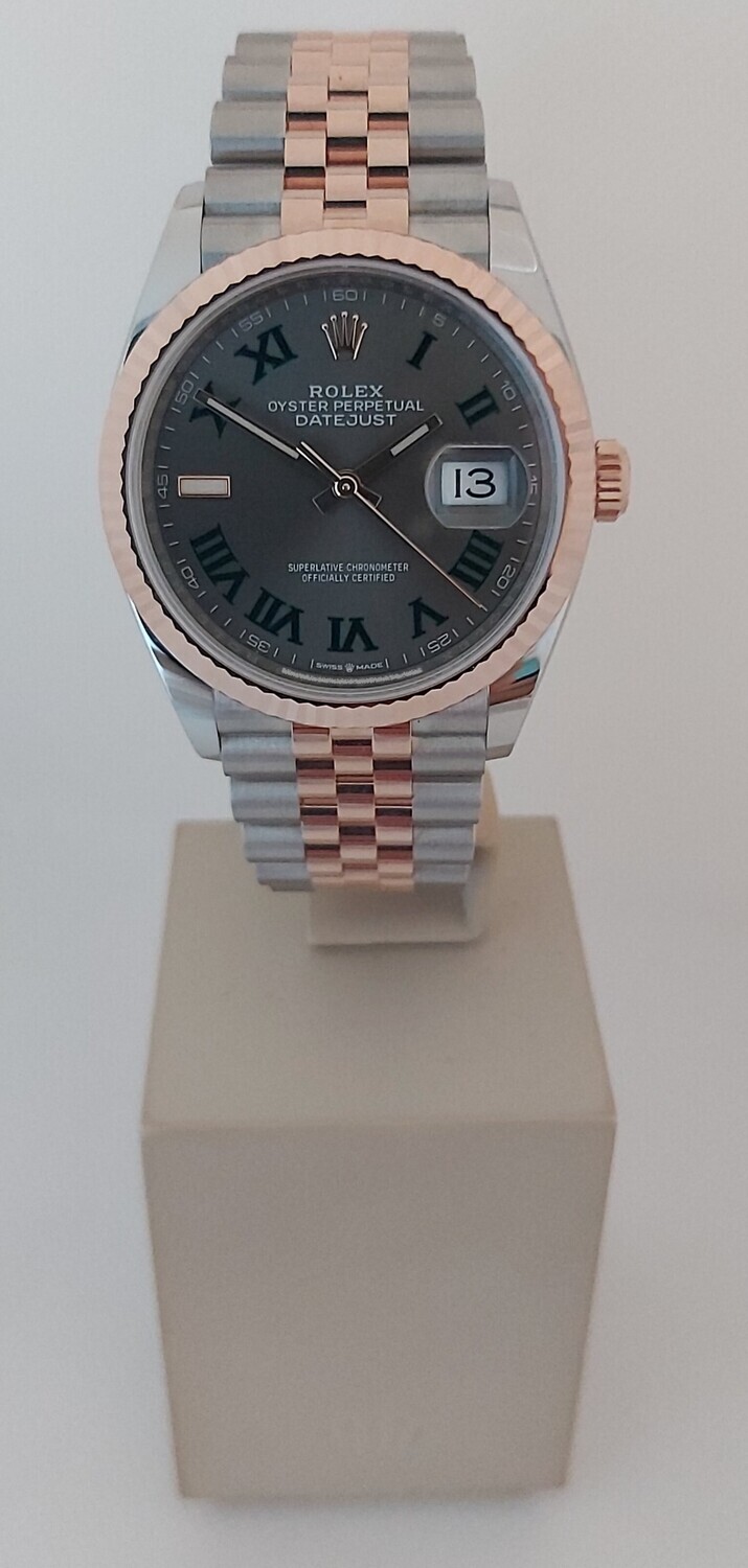Rolex Datejust 36mm 126231 Steel/Everose - Wimbledon dial - New/Unworn 2021