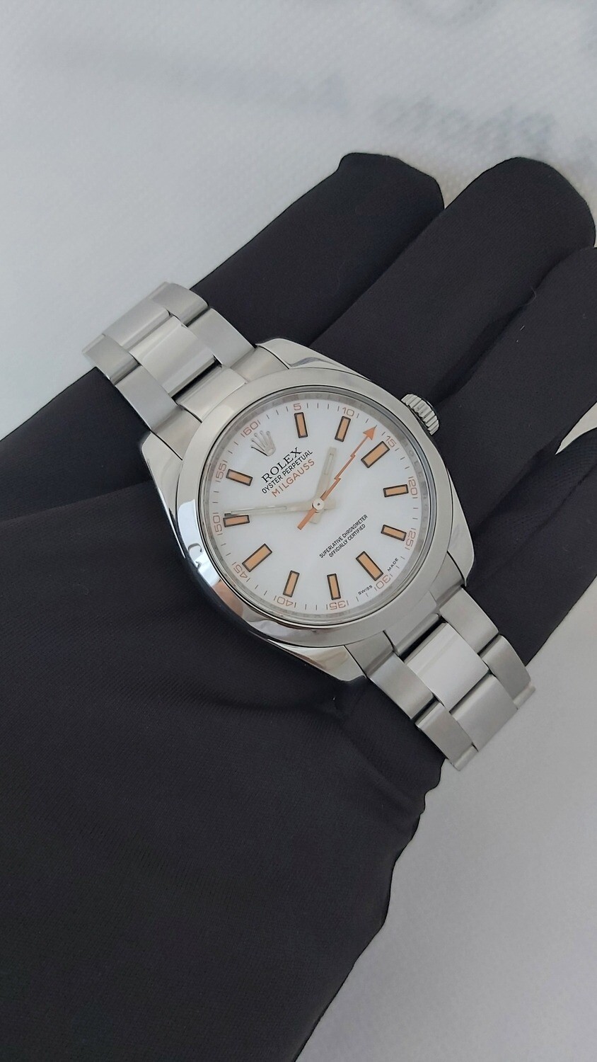 Rolex Milgauss 116400 White Dial, 2012 Excellent Condition