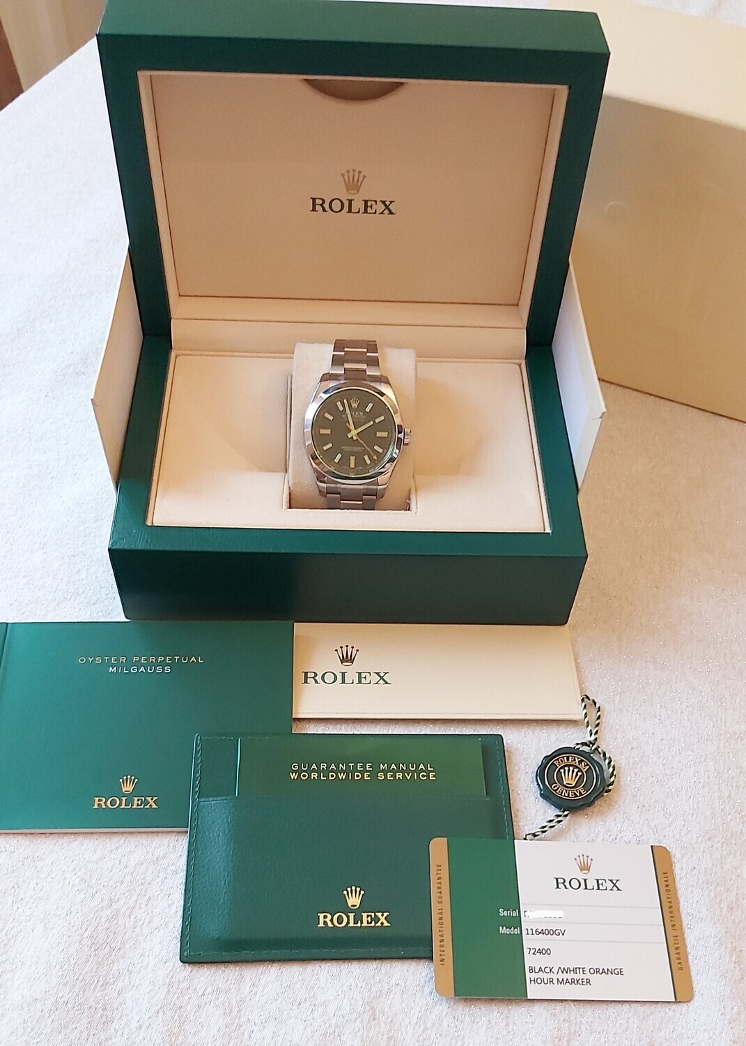 Rolex Milgauss 116400GV, 2019 Excellent Condition