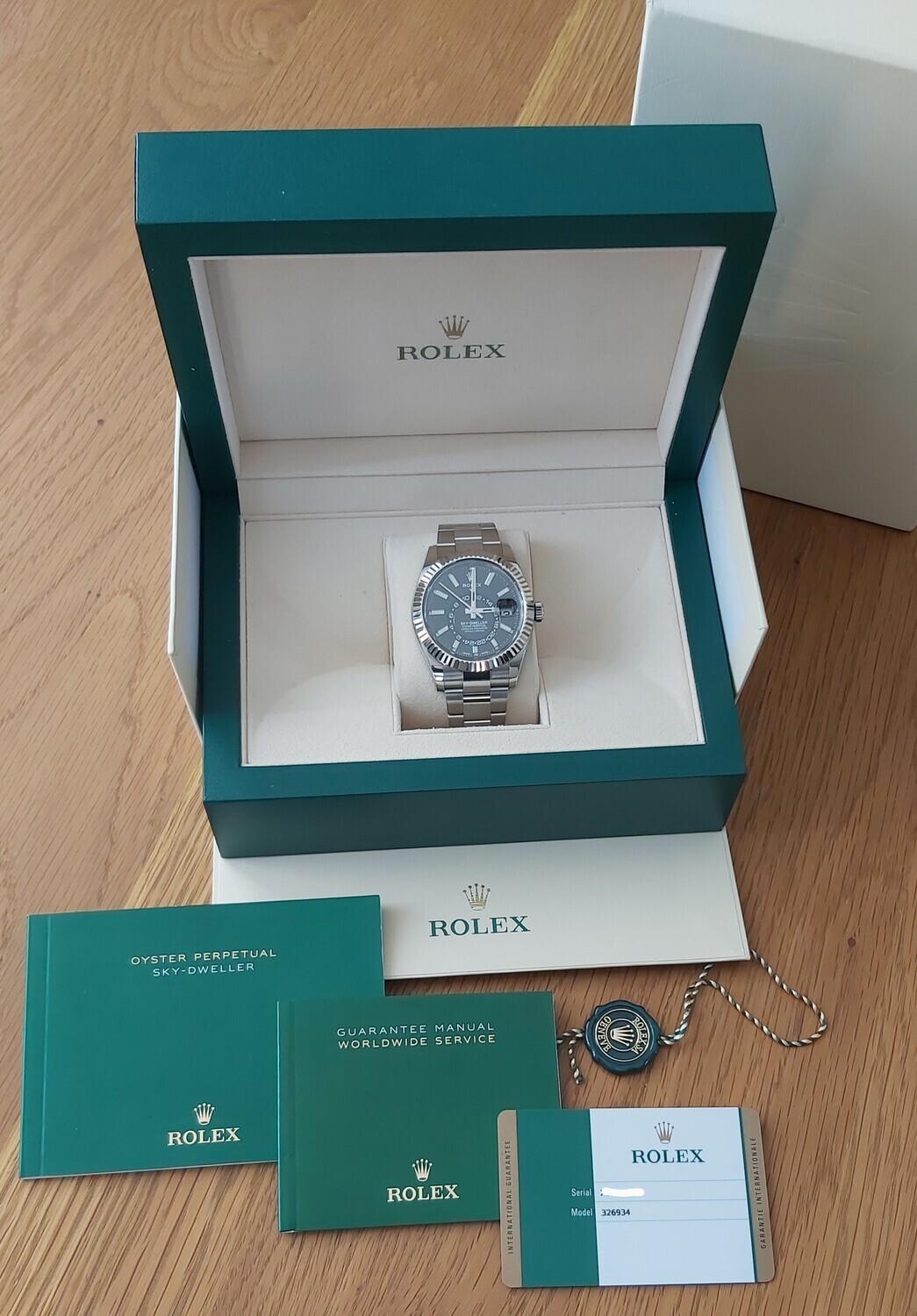 Rolex Sky Dweller 326934 - 2019 - Black Dial - Full Set - Excellent Condition