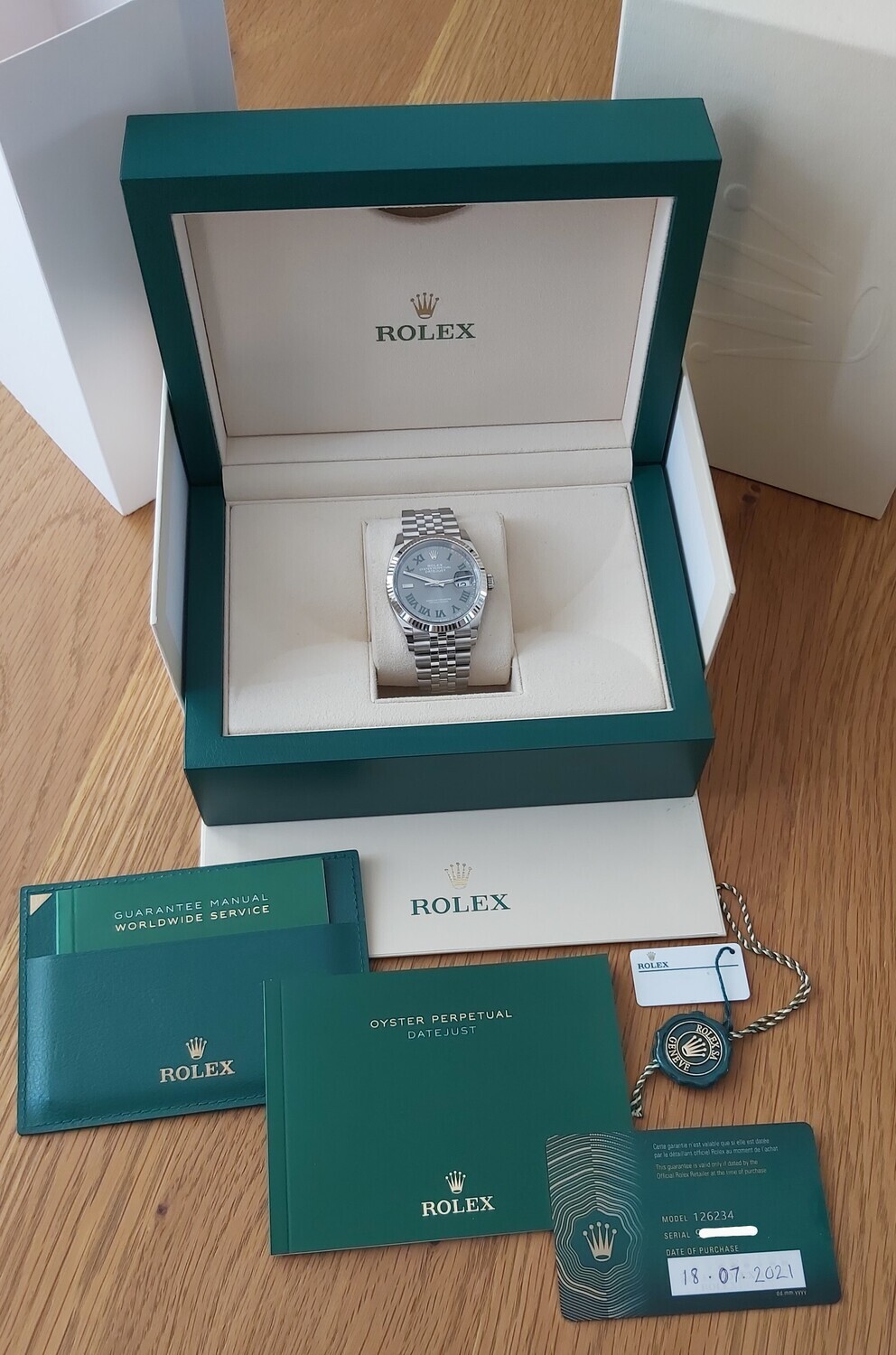 Rolex Datejust 126234 36mm - 2021 Wimbledon Dial - Full Set
