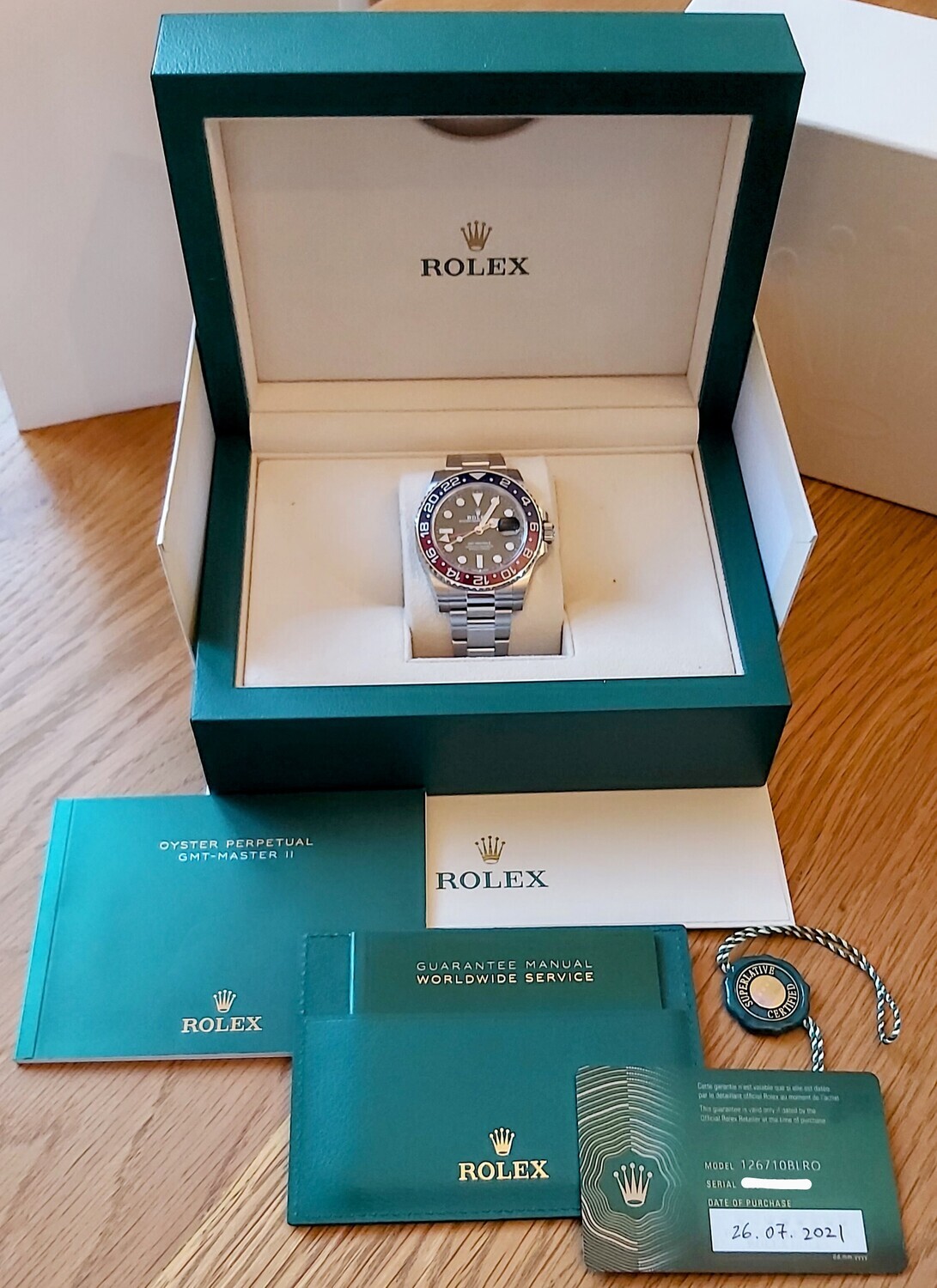 Rolex GMT Master II 126710BLRO &#39;Pepsi&#39; 2021 - Full Set - Unworn Condition