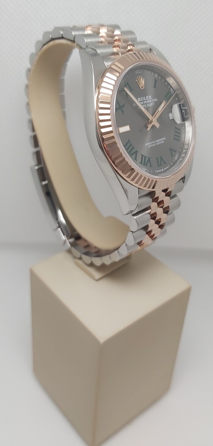 Rolex Datejust 41mm 126331 - Steel &amp; Everose Wimbledon Dial - Full Set 2021