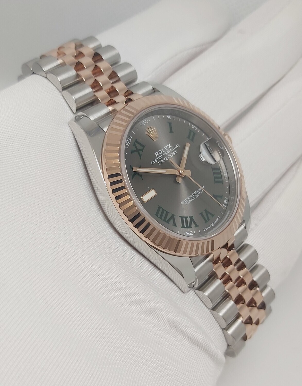 Rolex Datejust 41mm 126331 - Steel &amp; Everose Wimbledon Dial - Full Set 2021