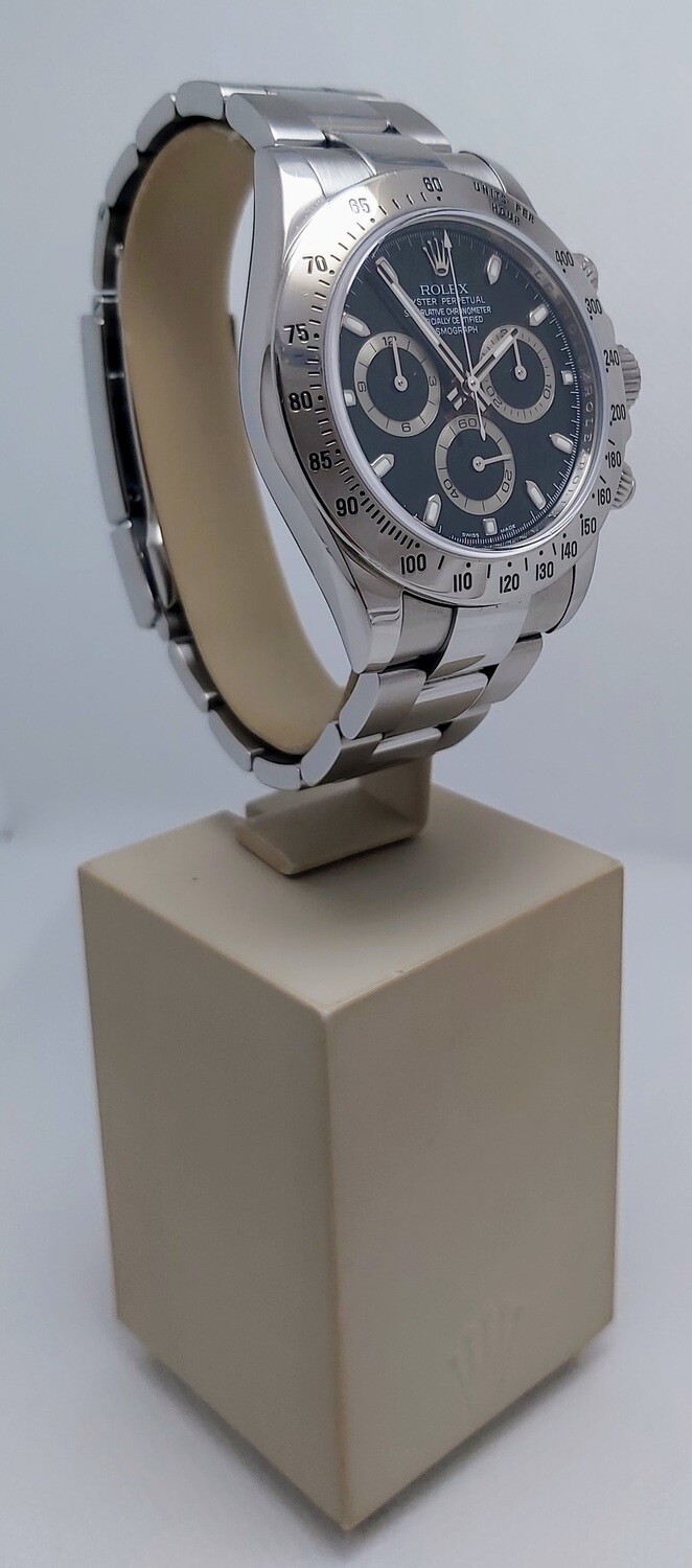 Rolex Daytona 116520 Black Dial - Stainless Steel - 2009 Box &amp; Papers