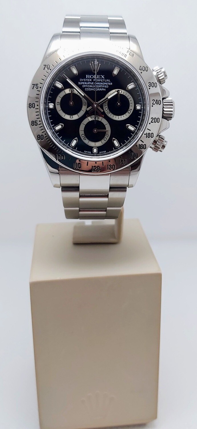 Rolex Daytona 116520 Black Dial - Stainless Steel - 2009 Box &amp; Papers