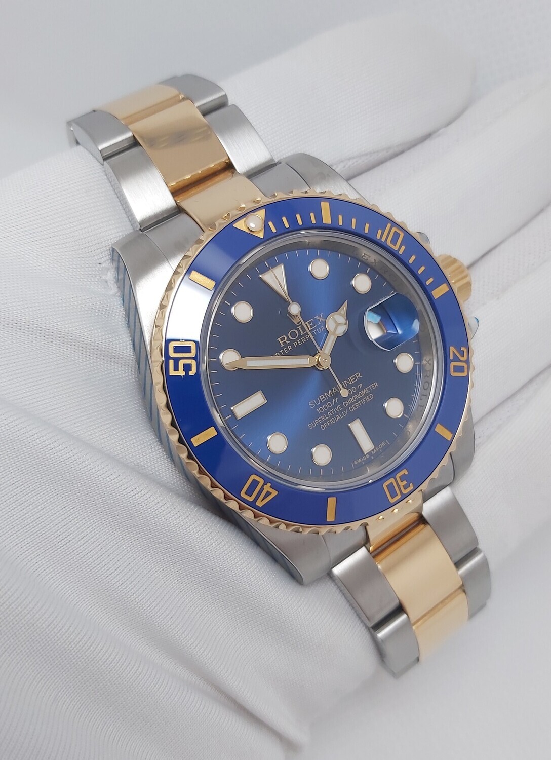 Rolex Submariner 116613LB - Full Set - 2021 Rolex Service