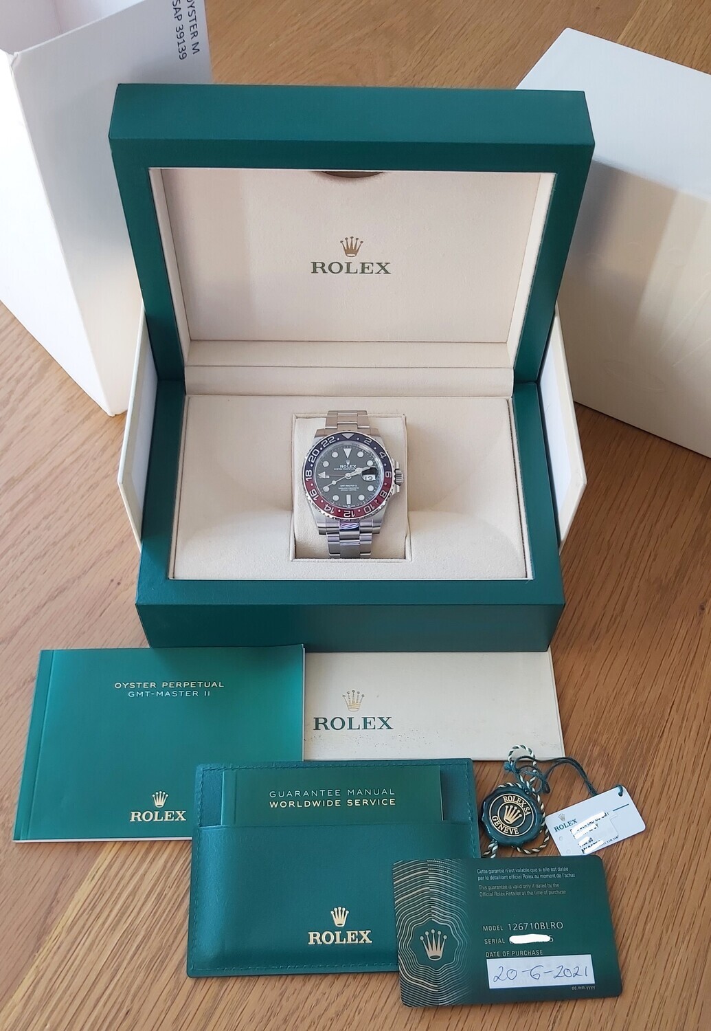 Rolex GMT Master II 126710BLRO &#39;Pepsi&#39; 2021 - Full Set