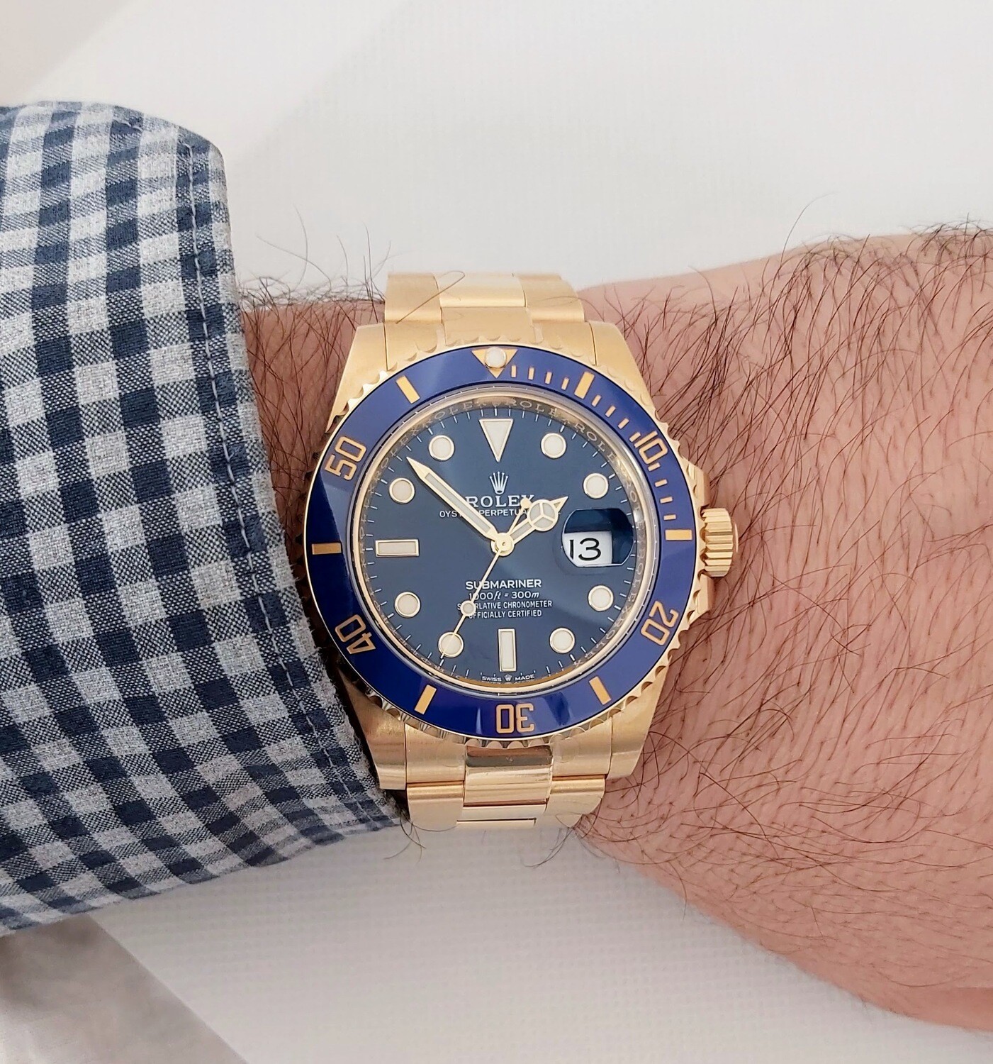 Rolex Submariner 126618LB - Gold &amp; Blue Dial/Bezel - Partially Stickered