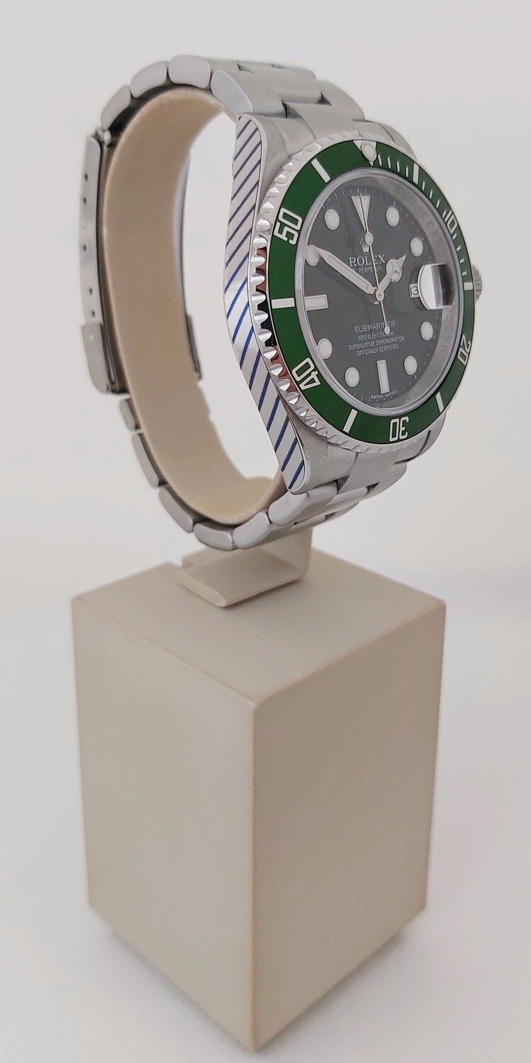 Rolex Submariner 16610LV Kermit - 2008 with 2019 Rolex Service Stickers