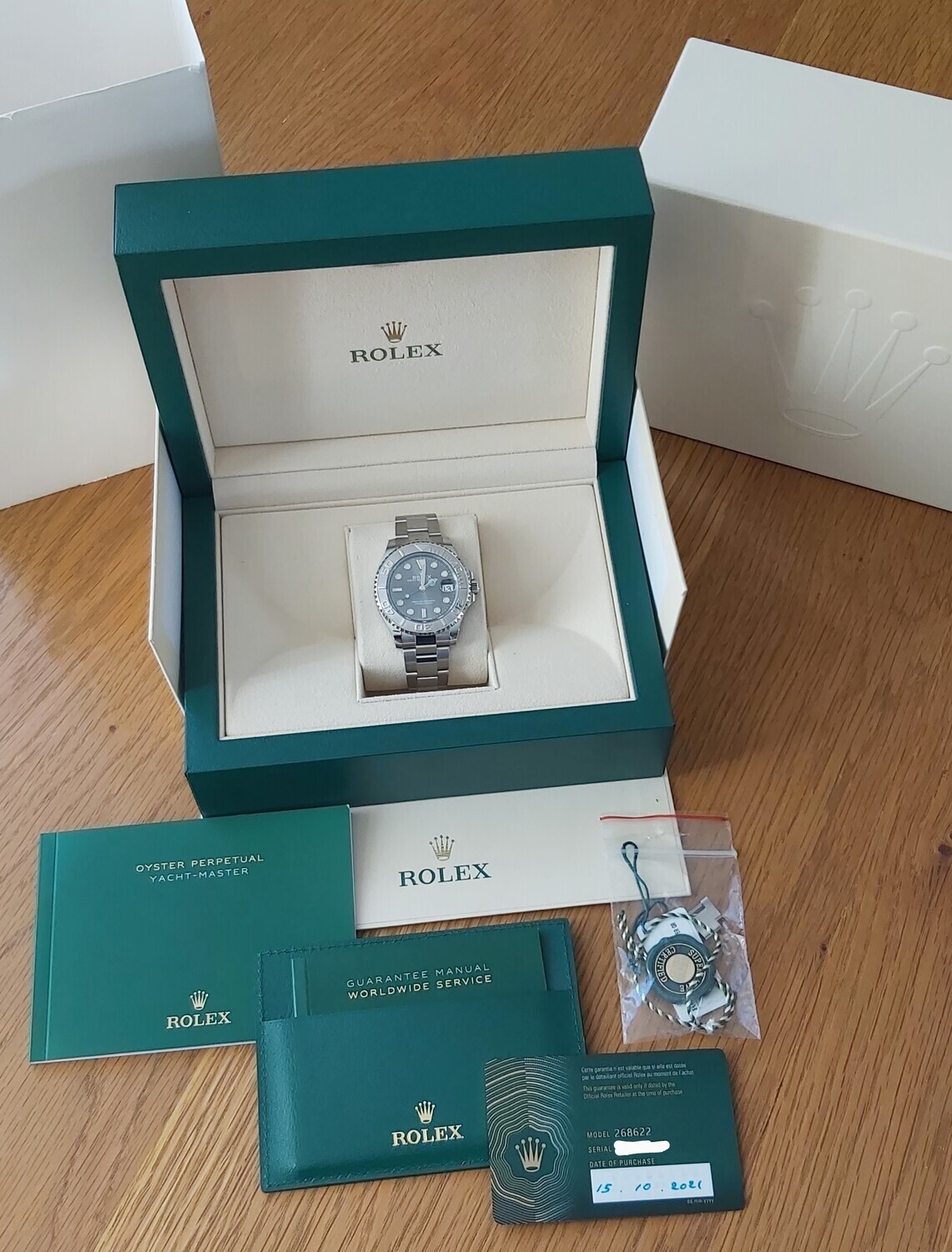 Rolex Yacht-Master 37mm 268622 - Rhodium Dial - 2021 Full Set - Unworn