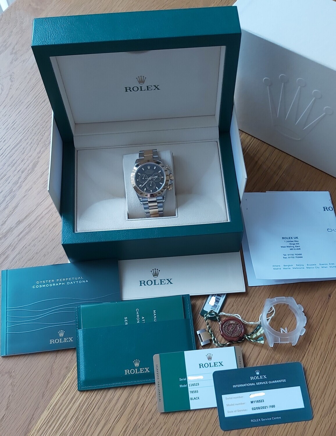 Rolex Daytona 116523 - 2015 - Full Set - 2021 Rolex Service