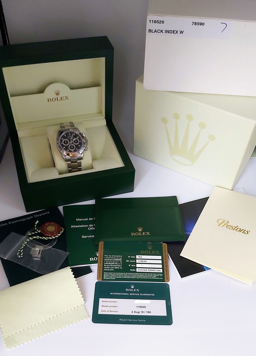 Rolex Daytona 116520 Full Set 2011 - Excellent Condition - 2019 Rolex Service
