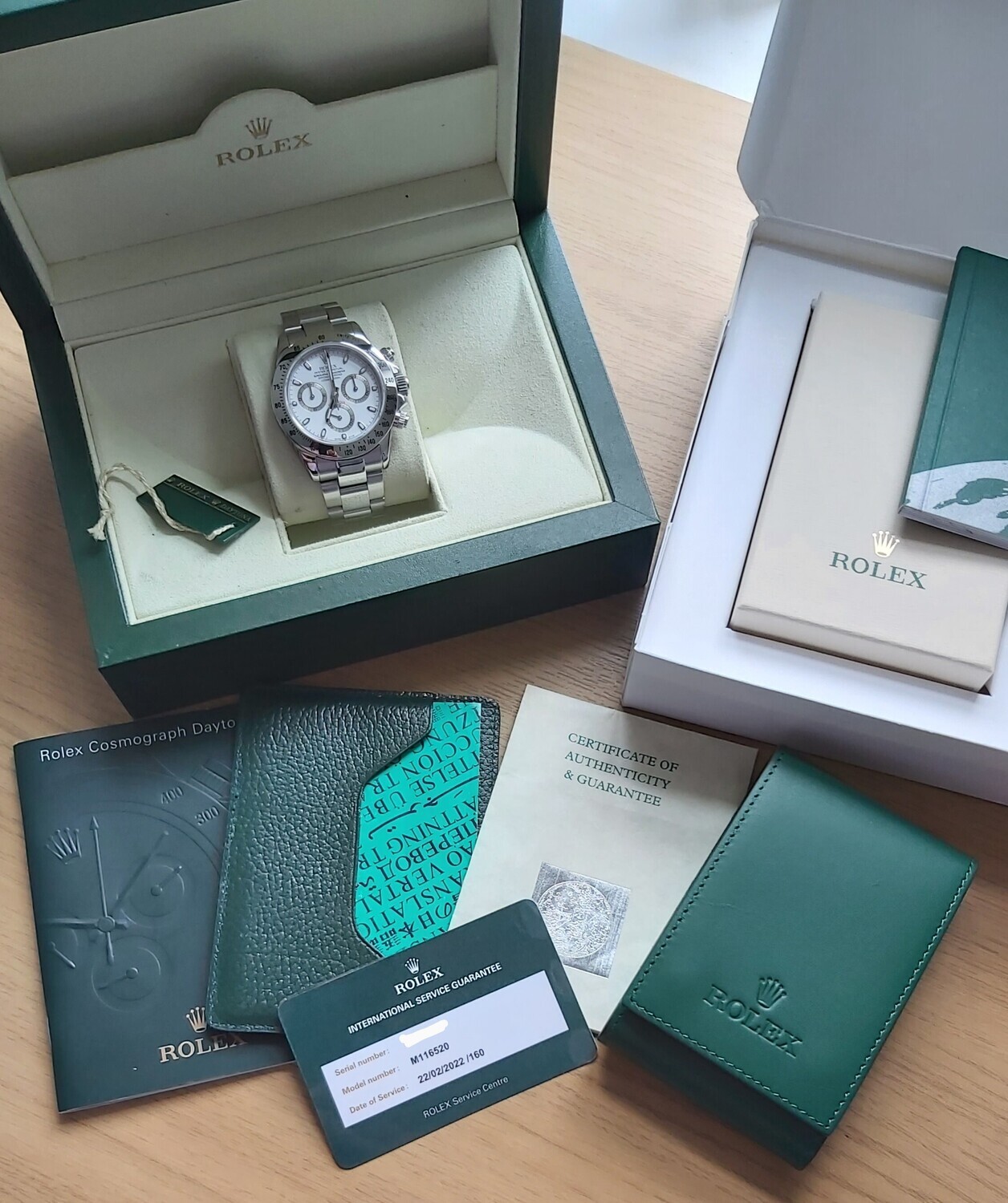 Rolex Daytona 116520 White Dial - 2022 Rolex Service, Stickered &amp; Unworn