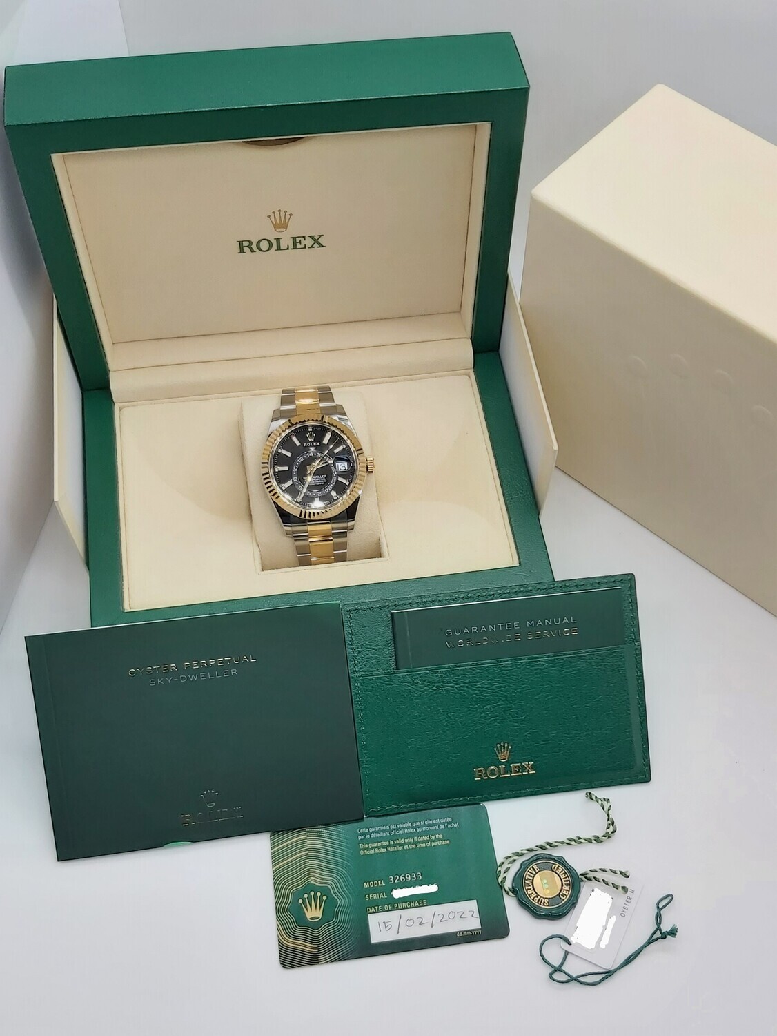 Rolex Sky-Dweller 326933 - 2022 - Black Dial - Full Set - New &amp; Unworn