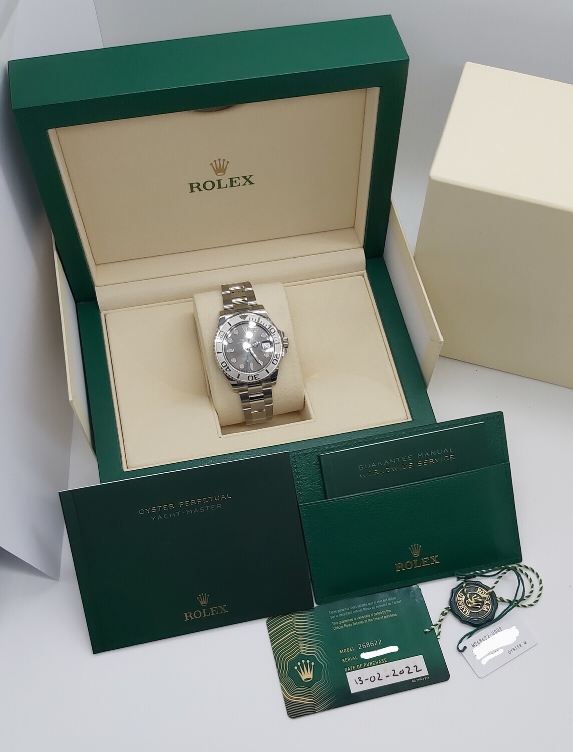 Rolex Yachtmaster 37mm 268622 - Rhodium Dial - Full Set - New &amp; Unworn 2022