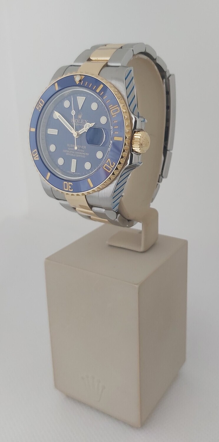 Rolex Submariner 116613LB - Flat Blue Dial - Box &amp; 2022 Rolex Service