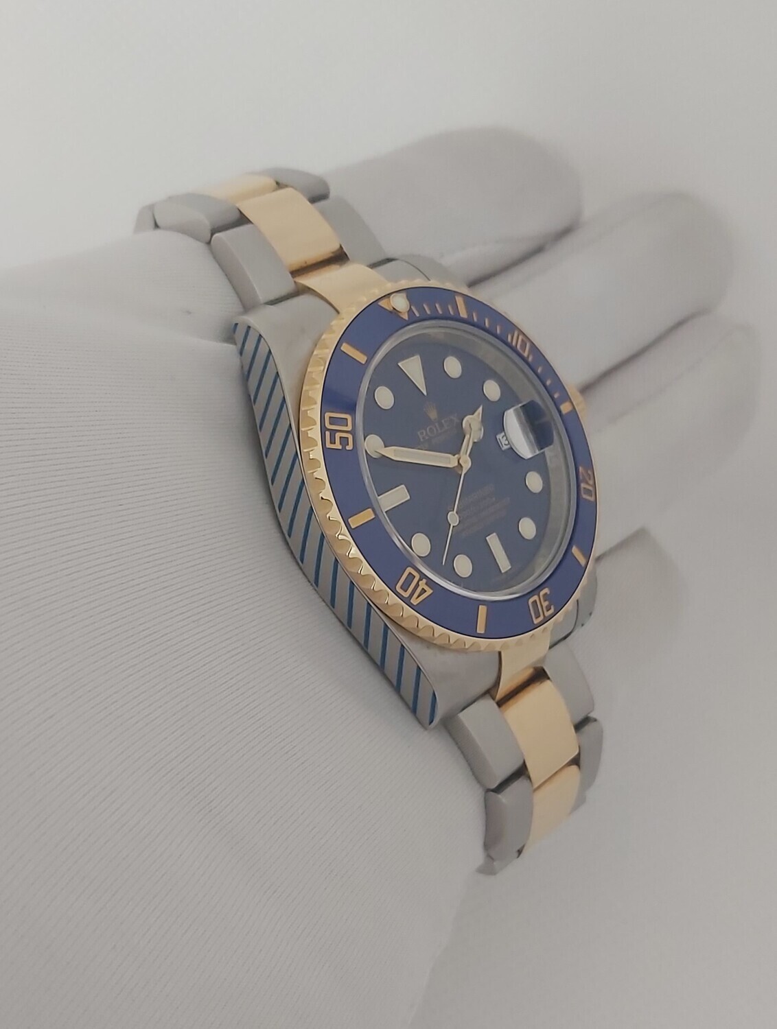 Rolex Submariner 116613LB - Flat Blue Dial - Box &amp; 2022 Rolex Service