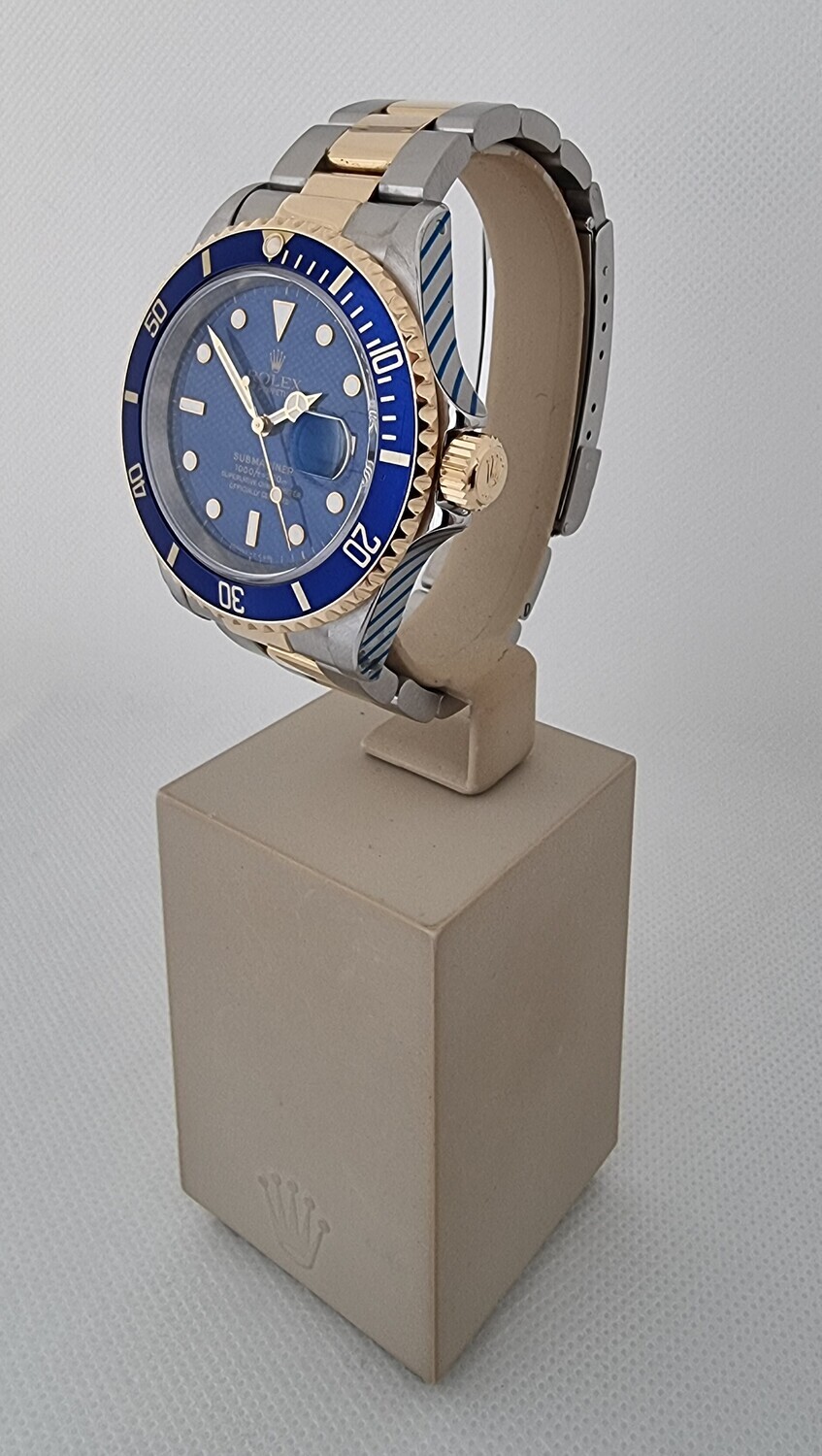 Rolex Submariner Date Watch, 16613LB Bluesy, Full Set Unworn Since Rolex Service