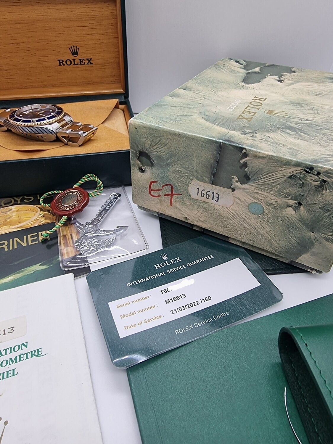 Rolex Submariner Date Watch, 16613LB Bluesy, Full Set Unworn Since Rolex Service
