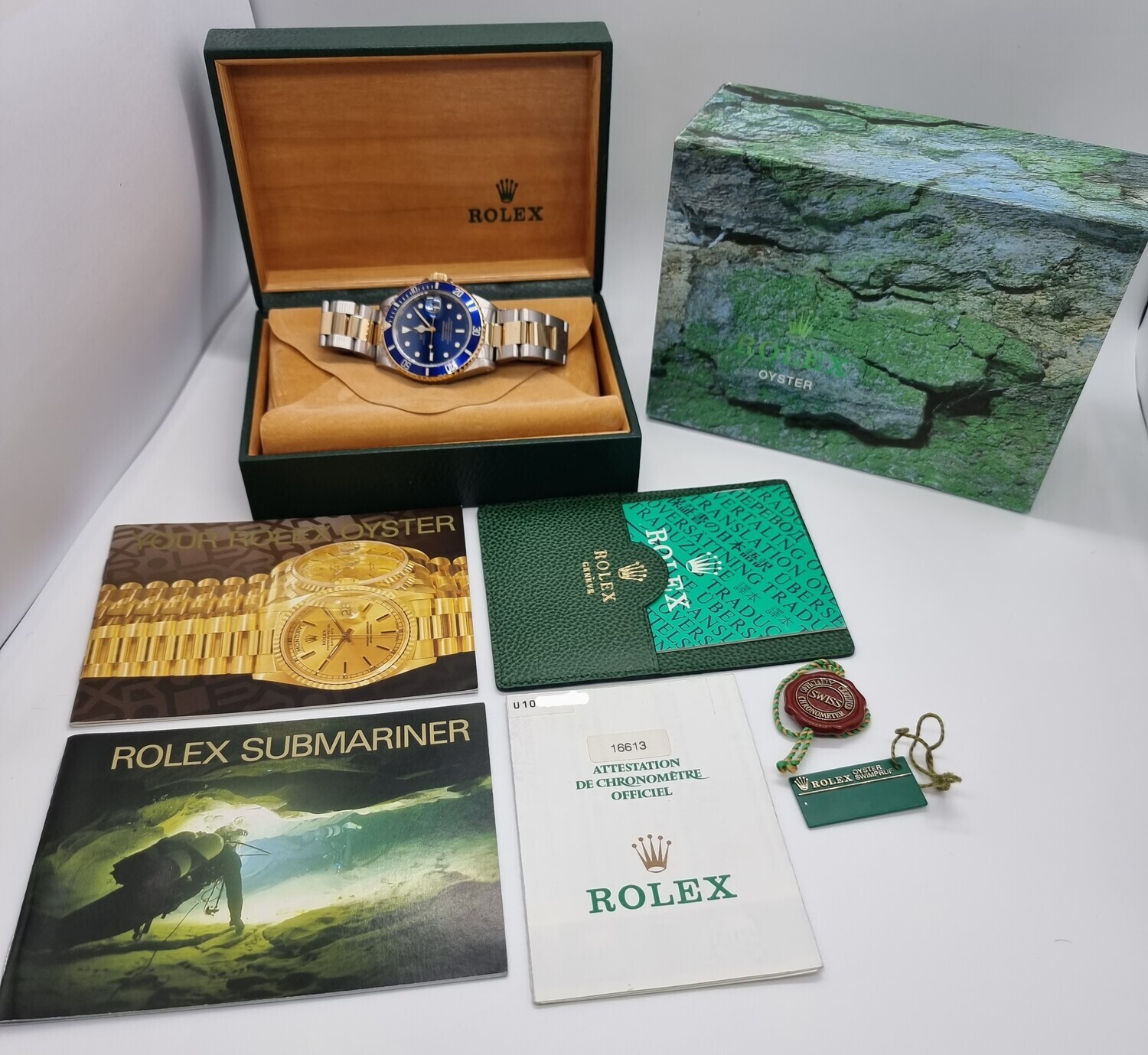 Rolex Submariner 16613LB Bluesy - 1998 Full Set