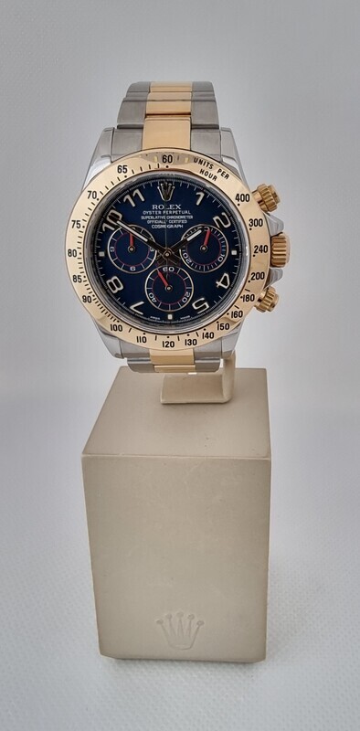 Rolex Daytona 116523 Blue Racing Rare &#39;Arabic&#39; APH Dial - 2015 Full Set