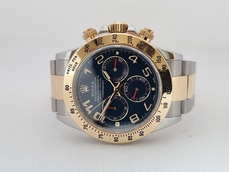 Rolex Daytona 116523 Blue Racing Rare &#39;Arabic&#39; APH Dial - 2015 Full Set