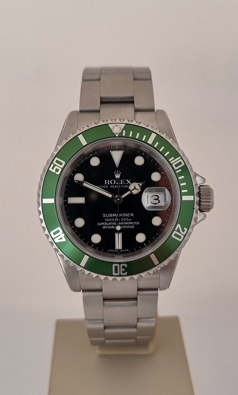 Rolex Submariner 16610LV Kermit - 2005 with recent 2022 Rolex Service