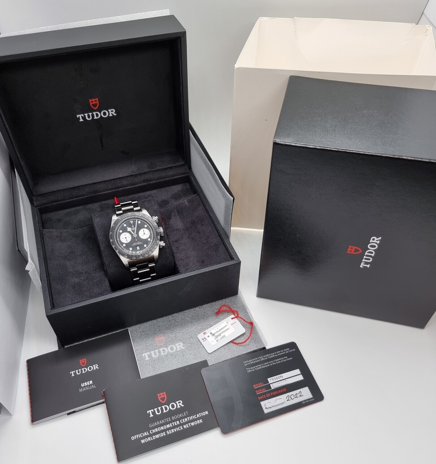 Tudor Black Bay Chrono - 79360N Black Dial - 2022 Full Set