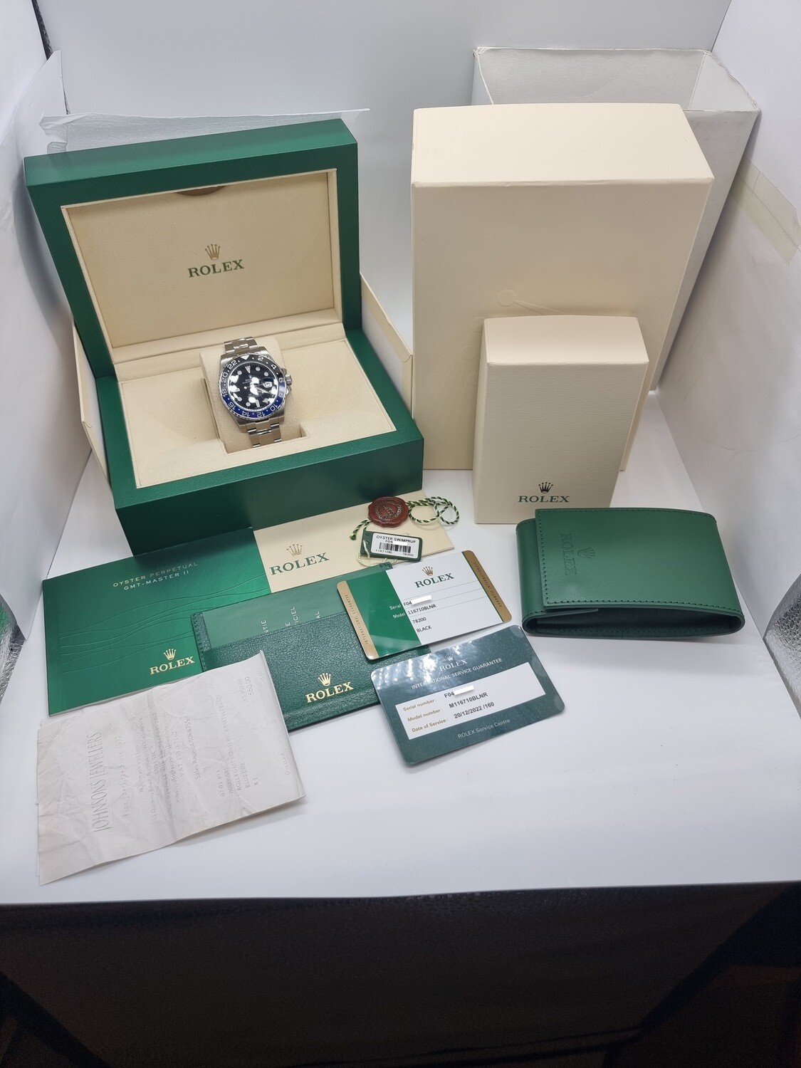 Rolex GMT Master II 116710BLNR &#39;Batman&#39;, 2015 Full Set, 2022 Rolex Service