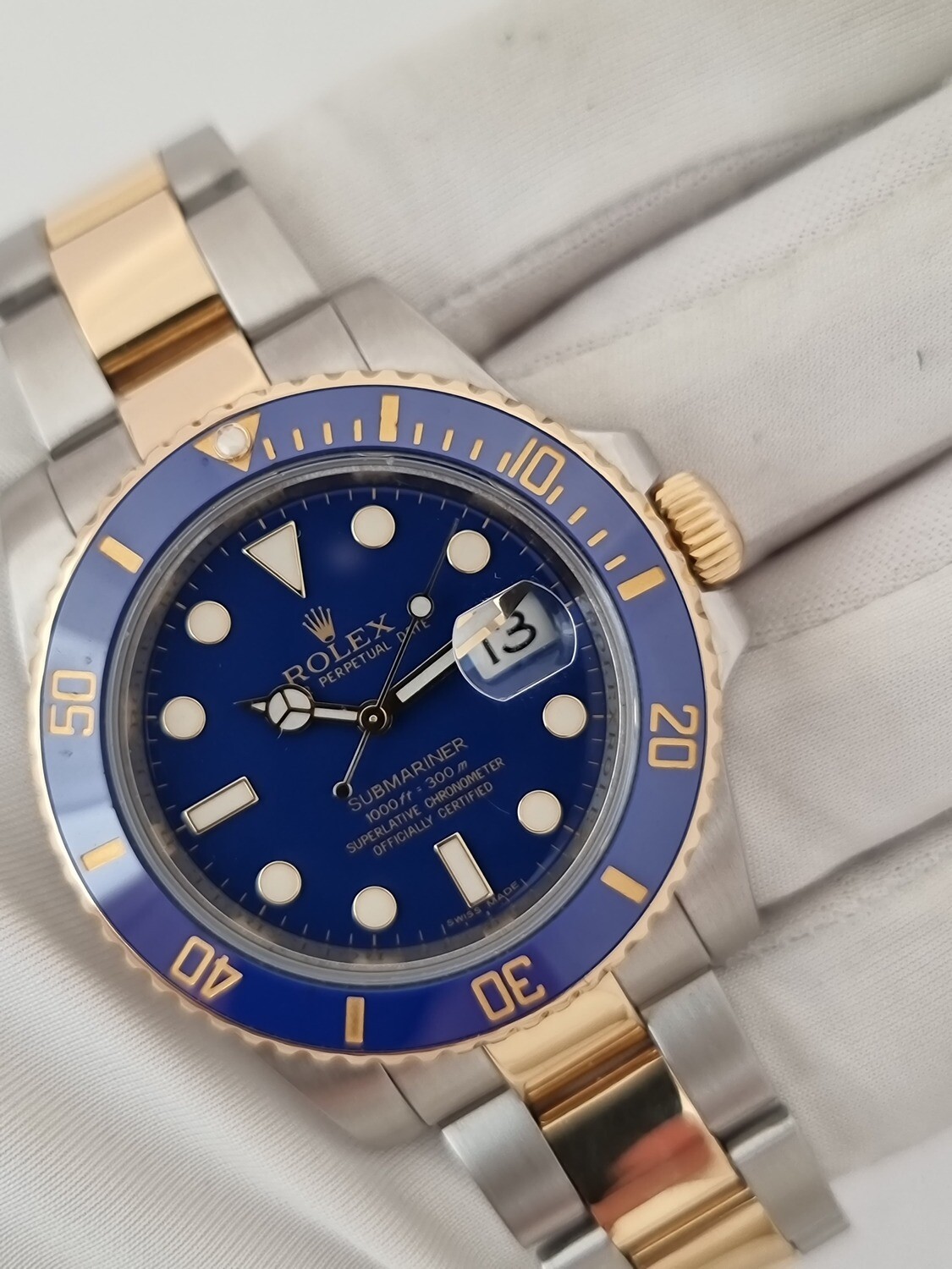 Rolex Submariner 116613LB - Flat Blue Dial - 2009