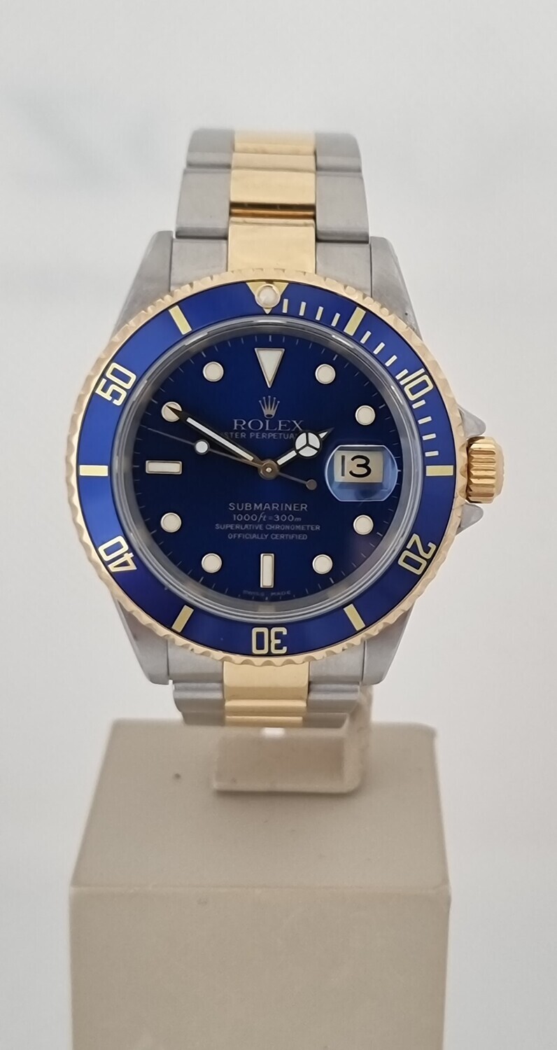 Rolex Submariner 16613LB Bluesy - 2000 Full Set