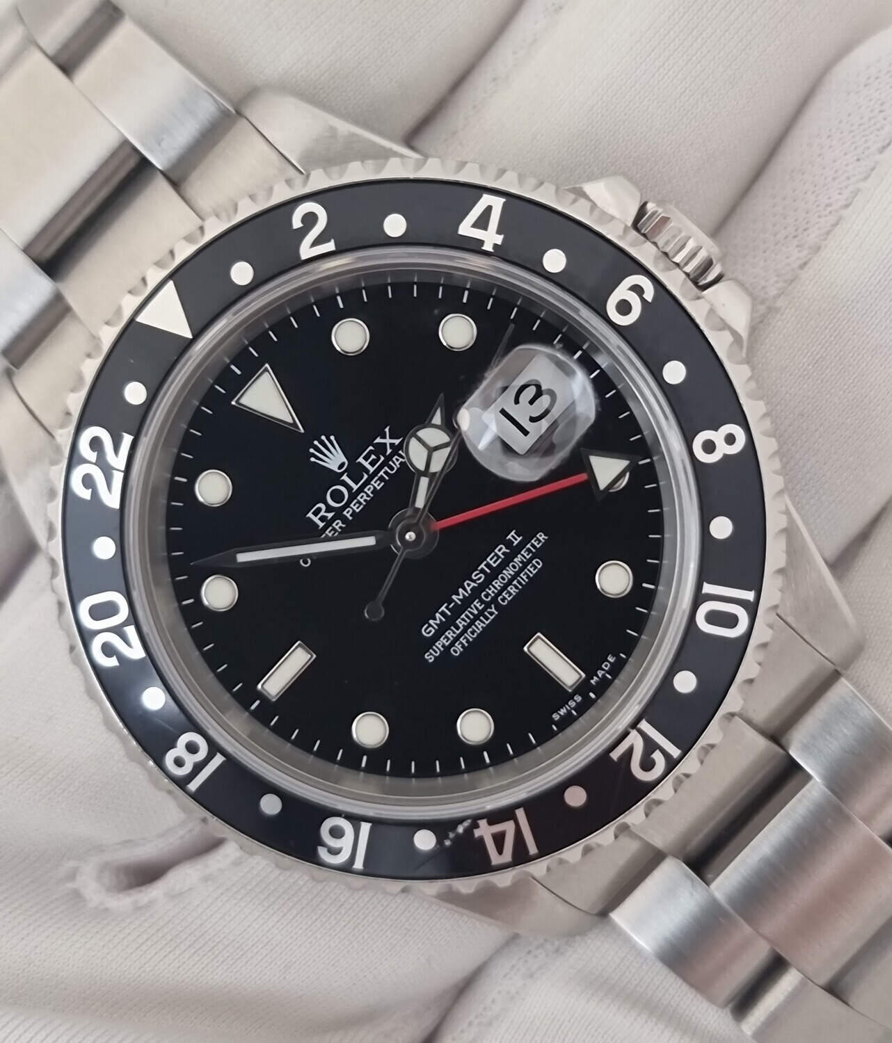 Rolex GMT Master II 16710LN, 2005 Collectors Full Set, 2020 Rolex Service