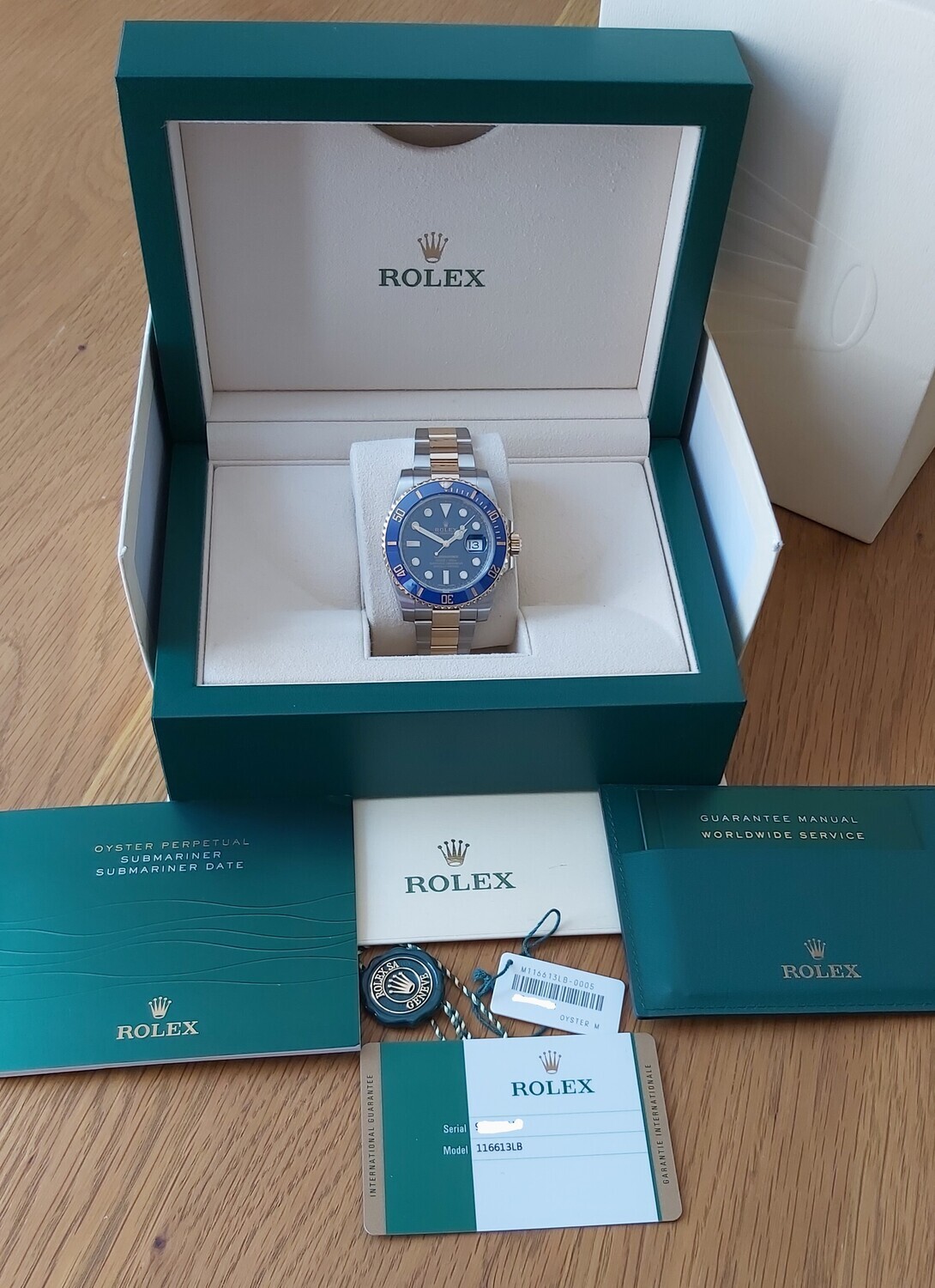 Rolex Submariner 116613LB Bluesy - 2019 Full Set - Superb Condition