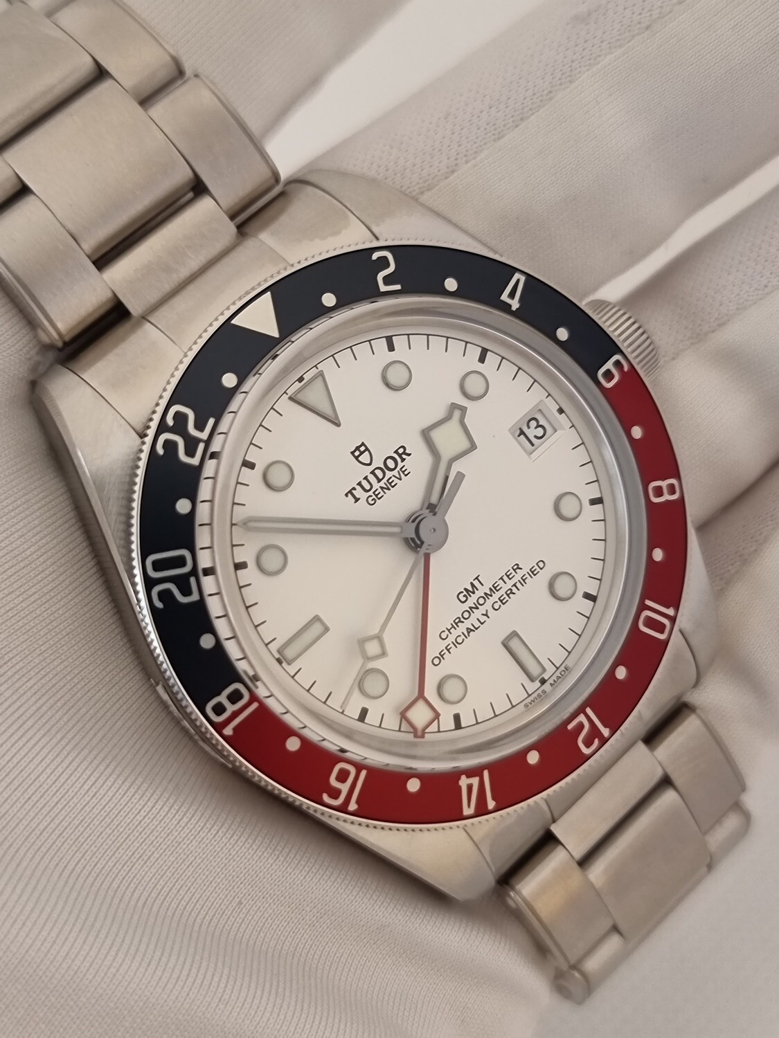 Tudor Black Bay GMT Pepsi White Dial 79830RB, 2023 Full Set New/Unworn, Fully Stickered