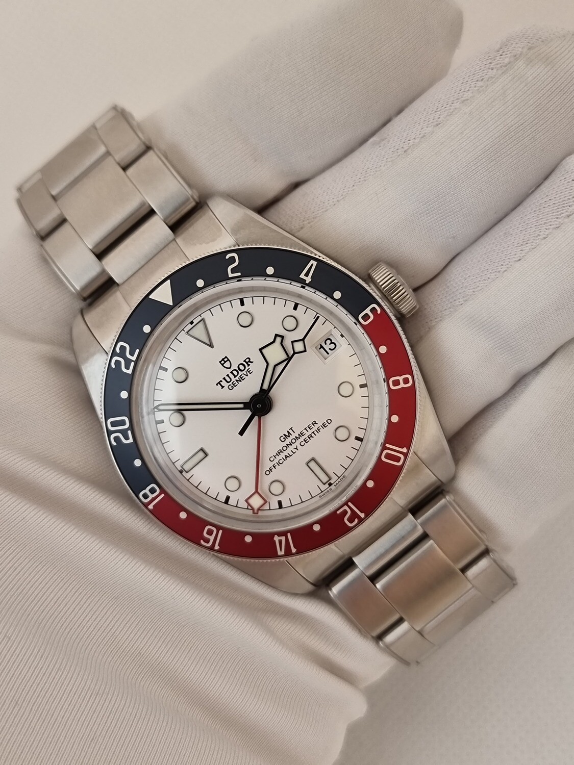Tudor Black Bay GMT Pepsi White Dial 79830RB, 2023 Full Set New/Unworn, Fully Stickered